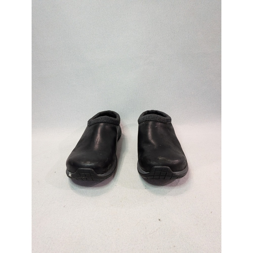 Merrell Encore 4 Clogs Womens 9.5 W Black Leather Slip On Excellent J005512W